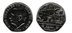 50 penny (80° anniversario degli sbarchi del D-Day - bombardamento navale)