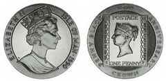 1 corona (150° anniversario dell'etichetta - Penny Black)