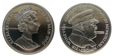 1 corona (25° anniversario della morte di Winston Churchill)