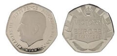 50 penny (80° anniversario della fine della Seconda guerra mondiale in Europa)