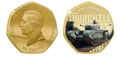 50 centesimi (Carri armati della Seconda Guerra Mondiale - Churchill)