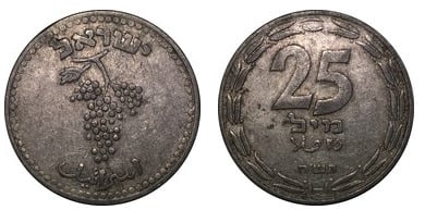 25 mils ( Sterlina della Palestina )