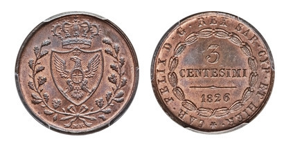 3 centesimi (Carlo Felice)