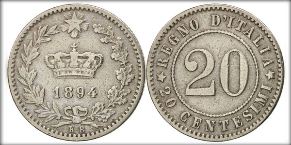 20 centesimi (Umberto I)