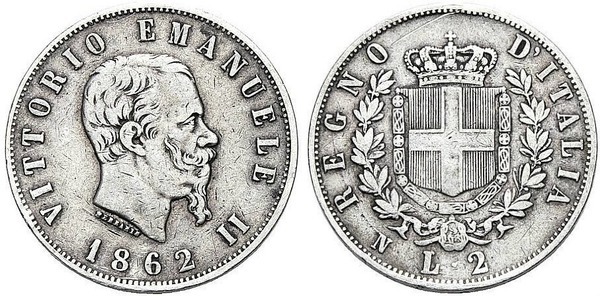 2 lire (Vittorio Emanuele II)