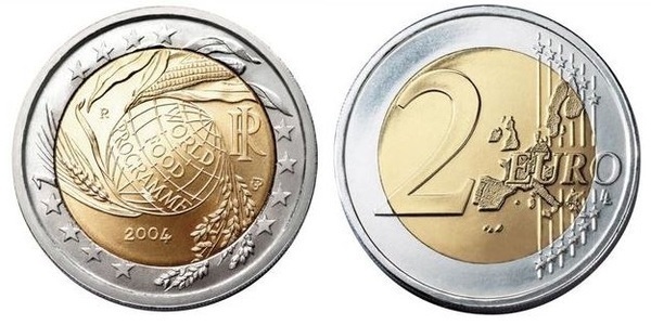 2 euro (50° anniversario del Programma Alimentare Mondiale)