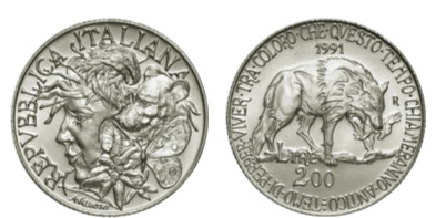 200 lire (Flora e fauna d'Italia )