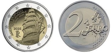 2 euro (Viaggio della nave Amerigo Vespucci)