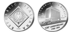 3 euro (120° Anniversario della Fondazione dell'ACI - Automobile Club d'Italia)