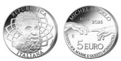 5 euro (550° anniversario della nascita di Michelangelo)