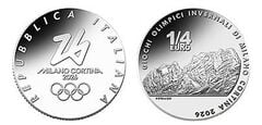 1/4 di euro (Giochi Olimpici Invernali Milano Cortina 2026: Cortina)