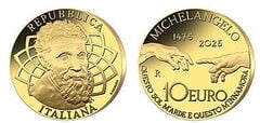 10 euro (550° anniversario della nascita di Michelangelo)