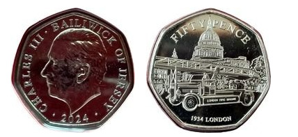 50 pence (Vigili del Fuoco - Londra)