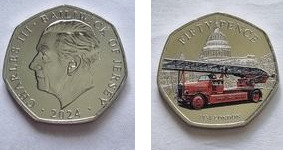 50 pence (Vigili del Fuoco - Londra)