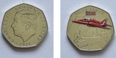 50 pence (Frecce rosse sopra il castello di Gorey-Color)