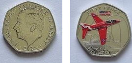 50 pence (Frecce rosse sopra il castello di Edimburgo-Colore)