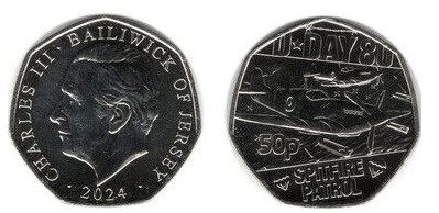 50 pence ( Sbarco - Pattuglia di Spitfire)