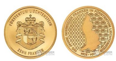 10 franchi (Centenario dell'adozione del franco svizzero)