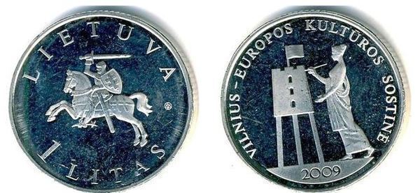 1 litas (Vilnius - Capitale della cultura europea)