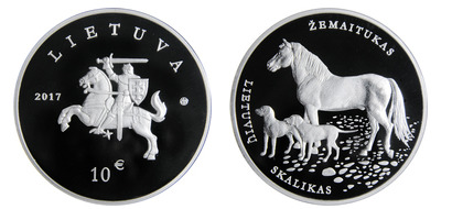 10 euro (Sabueso lituano y Žemaitukas)