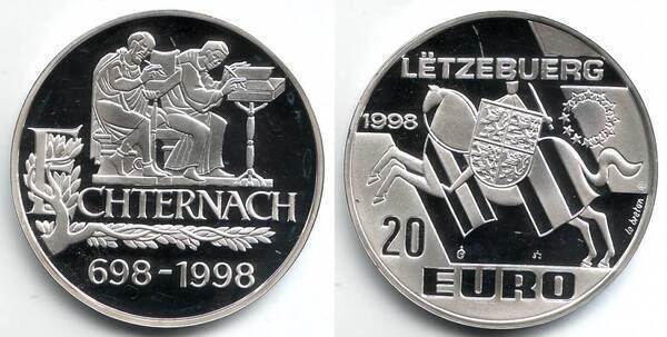 20 euro (1300° anniversario di Echternach)