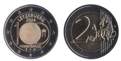 2 euro (Henri I Feierstëppler - Versione ologramma)