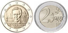 2 euro (25° anniversario dell'ascesa al trono del Granduca Enrico)