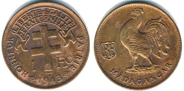 1 franc (Colonia francese)