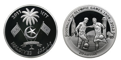 20 rufiyaa (Il calcio ai Giochi Olimpici 1908-2012)