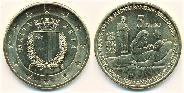 5 euro (100° anniversario della Prima Guerra Mondiale)