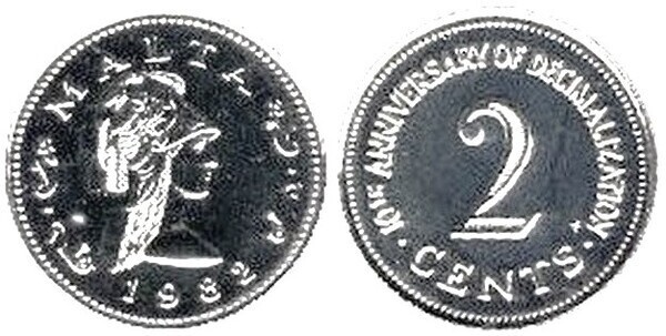 2 cents (10° anniversario della decimalizzazione)