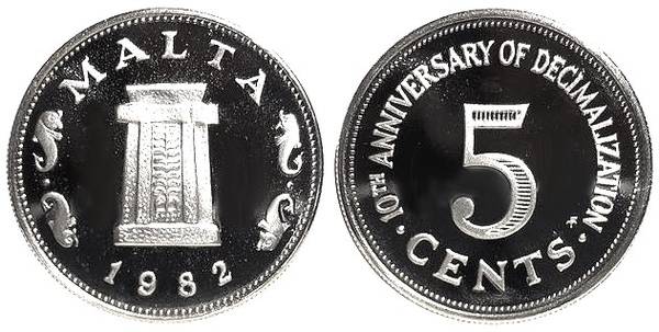 5 cents (10° anniversario della decimalizzazione)