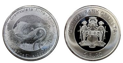 5 euro (Lagarto filfola)