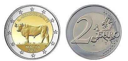 2 euro (Specie autoctona: il bue maltese)