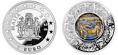 5 euro (Venere e Cupido che nuotano tra i delfini)