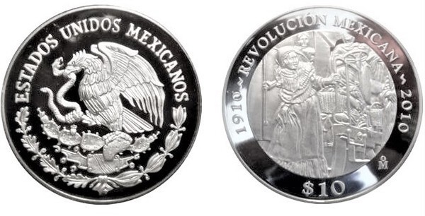 10 pesos (Centenario della Rivoluzione Messicana - Adelita)