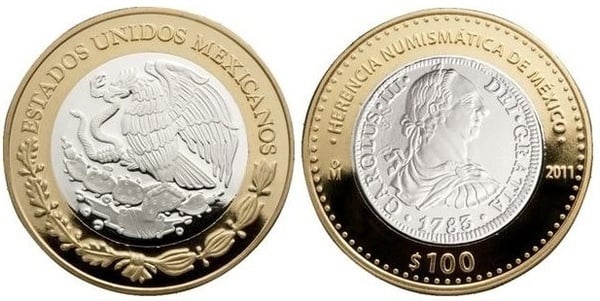 100 pesos (8 reales 1783 - Carlo III)