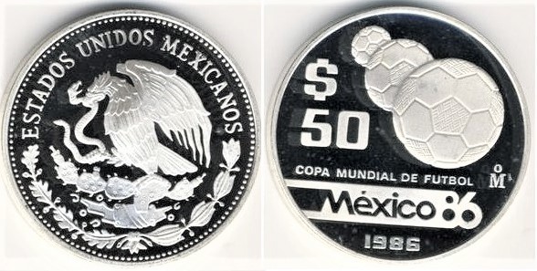 50 pesos (Coppa del Mondo di calcio-Messico 86)