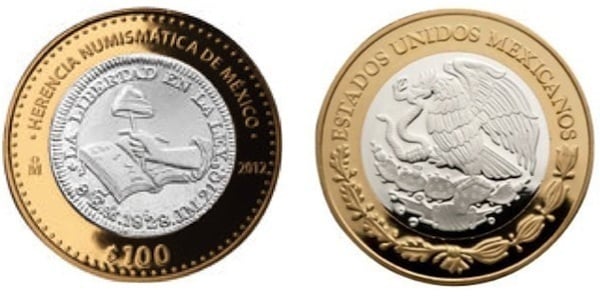 100 pesos (8 scudi repubblicani 1828)