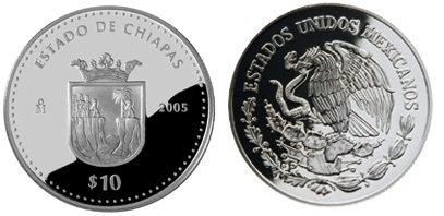 10 Pesos (Araldica del Chiapas)