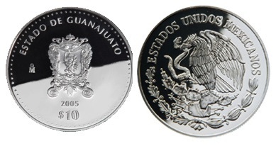 10 Pesos (Araldica di Guanajuato)