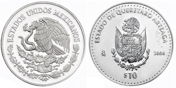 10 pesos (Stato di Queretaro Arteaga)