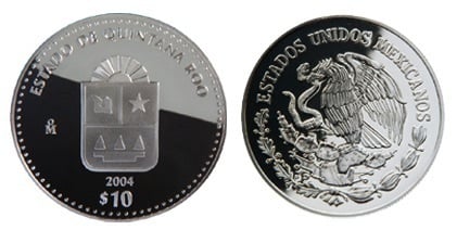 10 Pesos (Araldica del Quintana Roo)