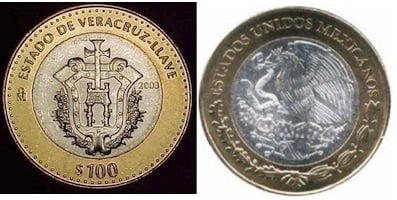 100 Pesos (Veracruz - Chiave araldica)