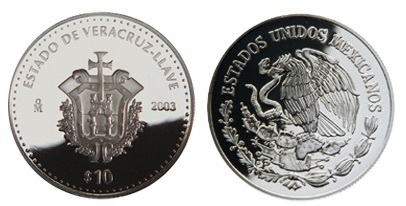 10 Pesos (Veracruz - Chiave araldica)