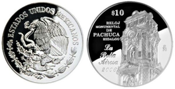 10 pesos (Orologio monumentale Hidalgo - Pachuca)