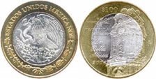 100 pesos (Estado de Hidalgo-Reloj)
