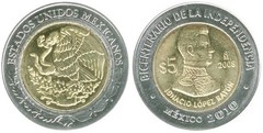 5 pesos (Bicentenario de la Independencia-Ignacio López Rayón)
