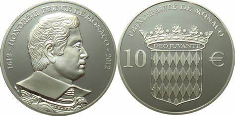 10 euro (400° Anniversario Onorio II Principe di Monaco)