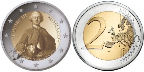 2 euro (300° anniversario della nascita di Honoré III)